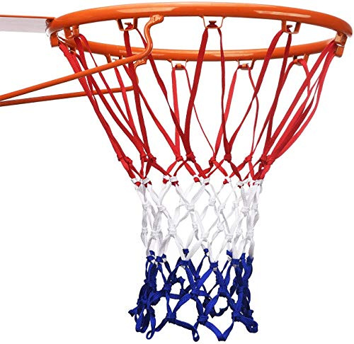 WENTS Profi Basketballnetz Basketball Ersatz Netz, Dauerhaft und Alle Wetter Ballnetz Für Standard Größe BasketballKorb, Netz für Basketballkorb Outdoor, 12 Schleifen 2 Stück