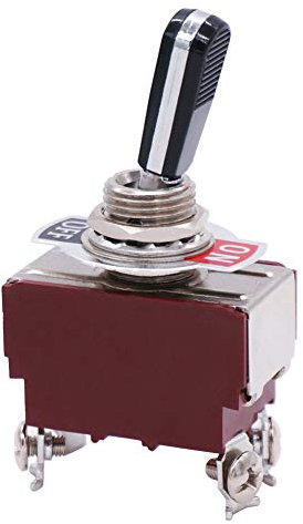 mxuteuk Hochleistungs-kippschalter 20A 125V DPST 2 Position 4-poliger Wippschalter EIN/AUS-Schalter mit schwarzem PC Verschleißfestem Griff, TEN-A-4210BK-A201
