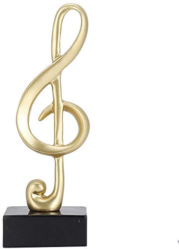 HERCHR Musiknoten-Statuen, Musiknoten-Figur, Deko Skulpturen Musik Note, Musik-Dekoration Für Wohnzimmer, Musikzimmer, Klavier, Büro, Statue, Heimdekoration, 18,5cm