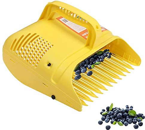 FUFRE Beerenpflücker Für Heidelbeeren, Obstpflücker, Kunststoff Mit Ergonomischem Soft-Touch-Griff Und Verstärkten Beschichteten ZähnenBeerenpflücker
