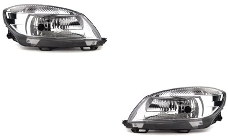 Johns, Scheinwerfer Halogen kompatibel zu Skoda Fabia 54 10-12/2014 H4 Set