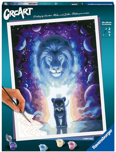 Ravensburger CreArt Der Weg eines Königs - Malen nach Zahlen für Erwachsene | DIY Malset mit Pinsel und Acrylfarben, 30 x 40 cm, Geschenk für Frauen und Männer