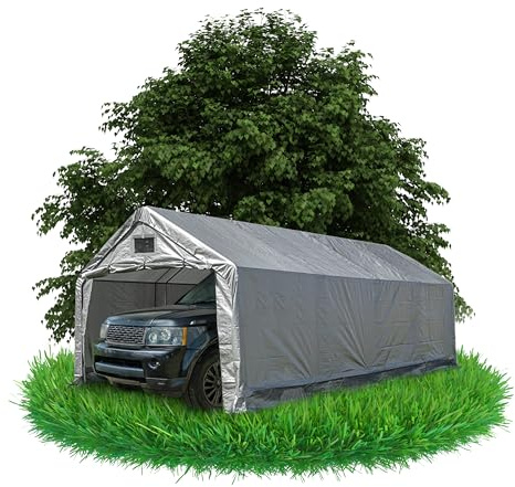 Zeltgarage - Carport PE 300x700x274 cm - Lagerzelt - Unterstand - Weidezelt - Autozelt - Fahrradgarage wetterfest - Motorradgarage - Geräteschuppen - Gerätehaus - Plane Pavillon - Partyzelt 3x7
