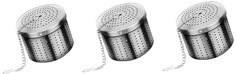 BESTonZON 3 Stk Teesieb Tee-ei Perkolator-kaffeefilter Gewürzsieb Kugeln Aus Grünem Tee Loses Teelöffel-ei Tee Aus Metallgitter Tee Steiler Kochei Multifunktion Gewürzkugel Rostfreier Stahl