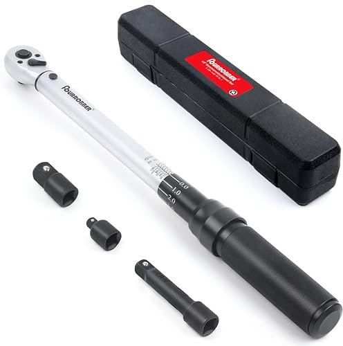 FOURROBBER 3/8 '' Clé Dynamométrique Clé à Cliquet 20-140 Nm Précision±3% réglable à 72 dents kit d’entretien de vélo pour vélos de route et de montagne
