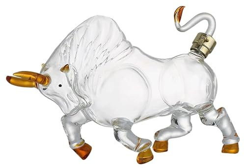 Carafe à whisky Carafe à vin Carafe en verre en forme de vache Carafe à liqueur série zodiaque Carafe à liqueur personnalisée Carafe for animaux Carafe en cristal Unique (Size : 500ml/16.9oz)