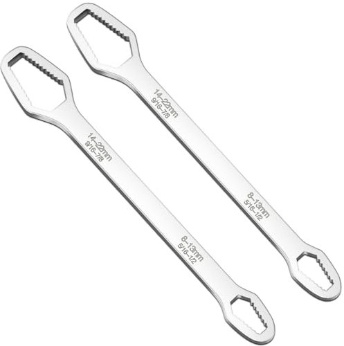 ZUZUAN Universal-Torx-Schraubenschlüssel, 8–22 mm, doppelseitig, selbstspannend, verstellbar, All-in-One-Schraubenschlüssel, 2 Stück