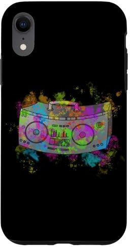 Hülle für iPhone XR Bunte Boom Box 70er 80er 90er Y2K Ghetto Blaster