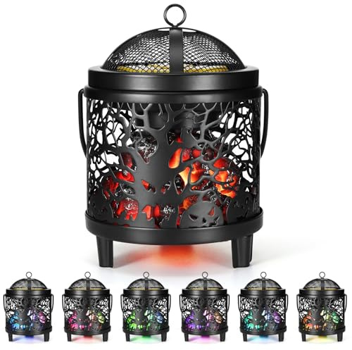 Wowlela Brûleur Cire Parfumée Électrique,Brûleur de Cire Électrique avec lumière Changeante LED 7 Couleurs,Lampe parfumée, pour Maison Bureau Chambre Décoration
