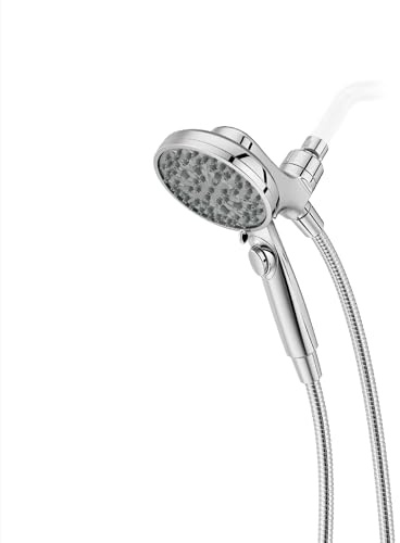 Pfister HydroFuse Handheld Shower Head with Magnetic Docking 6-Function High Pressure 2.5 GPM Polished Chrome Finish Hose Included for Bathroom Shower 016HFM01CC