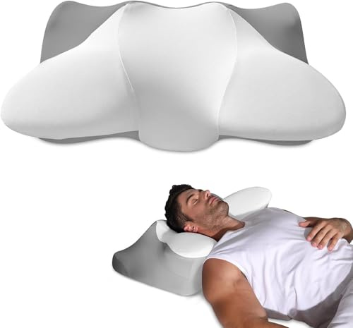 Extra High Loft Cervical Neck Pillow for Broad Shoulders, Firm Contour Memory Foam Support Pillow, High Profile Ergonomic Design for Side Sleepers Who Prefer a Taller Pillow