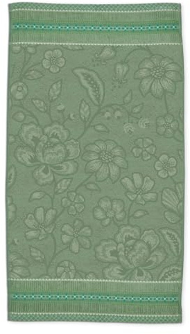 Pip Studio Badetuch Jasmin Jacquard Grün 55x100cm