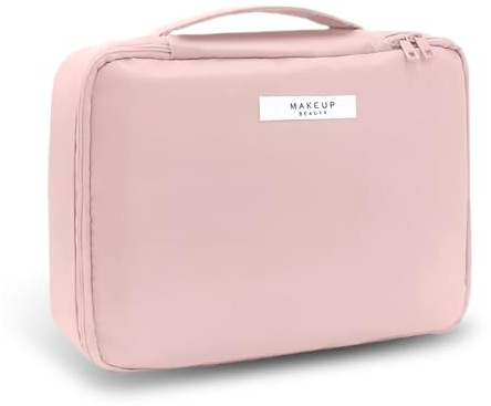 Aucuu Beauty Case Donna, Beauty Case da Viaggio, Organizer Cosmetici, Porta Trucchi da Viaggio con Double Face Tascabile, Trousse da Viaggio, Borsa da Toilette per Viaggio/All'aperto