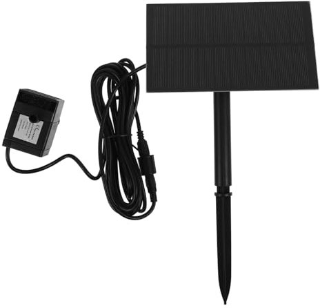 UKCOCO Frühlingbrunnen Für Garten Teich Und Vogelbad Solarbetriebene Wasserpumpe Outdoor Springbrunnen Mit Erdspieß-design Und Stabilität