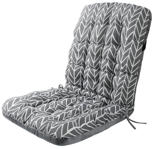 EDIMENS Hochlehnen-Sitzkissen mit Rückenstütze – Extra Dickes, Großes & Leichtes Outdoor-Sitzkissen für Garten, Terrasse, Büro und Zuhause (120x45x12 cm) – Lindert Rückenschmerzen, Atmungsaktiv (Blau)