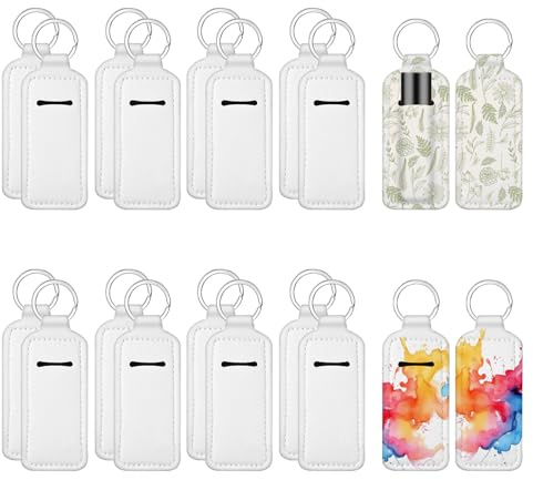 10 Pièces Porte-rouge à Lèvres à Sublimation Porte-clés Vierges pour Baume à Lèvres par Sublimation, Étuis de Protection en Néoprène pour Baume à Lèvres, Créations et Décorations DIY