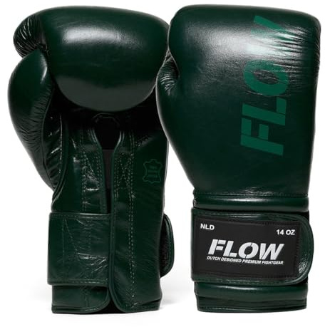 Flow Challenge Gants de Boxe en Cuir Véritable – Coupe Tight-Fit Ajustée pour Un Contrôle Précis – Sparring, Sac de Frappe, Muay Thai, Kickboxing & MMA – Homme et Femme