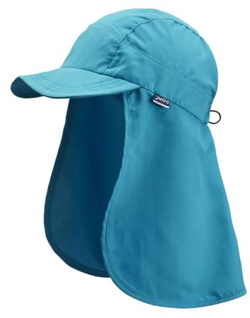 JAKO-O Kinder UV-Mütze mit Nackenschutz UPF 50+ – Sommer Kappe Sonnenschutz | Maximaler Sonnenschutz: Leichte Kinder Kappe mit UV-Schutz 50+, langem Nackenschutz & schnelltrocknendem Stoff für Strand.