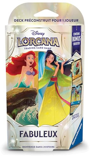 Ravensburger Disney Lorcana TCG - Deck preconstruido 1 Jugador Fabuloso - Ariel & Mulan - A Partir de 8 años