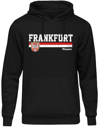 UGLYSHIRT Frankfurt Heimat Kapuzenpullover | Hoodie Herren Pullover Fanartikel Hessen Stadt Szene Fußball Langarm Sport