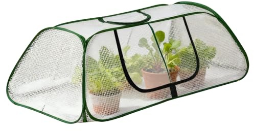 Rete da giardino per letto rialzato – Copertura in rete traspirante con cerniera, protezione stagionale da giardinaggio per piante da esterno, barriera dal invernale e dal freddo, vaso di fiori,