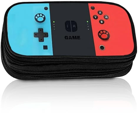Cumnvulnt Gamer Pencil Case, Cool Pencil Bag, Oxford Fabric, Large Capacity Pen Pouch, Zippered for School, Office, Desk Organizer, Gift for Teens, Gamers, Boys, Girls