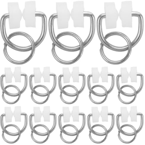 Toddmomy Crochets de Rideaux en Métal et Galets en Nylon pour Rails Coulissants de Caravane, 50 Pièces, Supports à Roulettes Silencieux Compatibles Fenêtres Camping-car, Accessoires