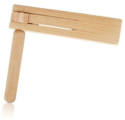WUNZILO 1 pieza Carraca de Madera, Niños Carraca Madera, Trinquete Giratorio de Madera Adecuado para Eventos Deportivos Competiciones Instrumentos Musicales Infantiles Reuniones Familiares