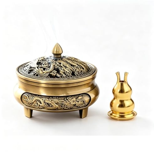2pcs Incense Cone Holder, Large Design,Incense Burner,Cone Bowl Holders Set with Gourd Incense Stick Holder for Home Decor and Meditation