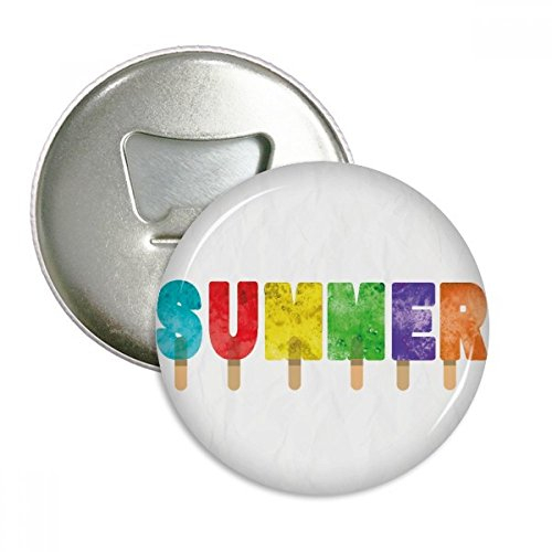Sommer Englisch Wort Popsicles Eis rund Flaschenöffner Kühlschrank Magnet badge Button 3 Geschenk