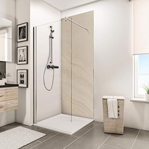 Schulte DecoDesign Wandverkleidung Sandstein hell, 255 x 150 cm, 3 mm Aluminium-Verbundplatte, fugenfreier Fliesenersatz für Bad, Küche & Wohnbereich