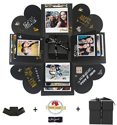 Hbsite DIY Explosion Überraschungs Box handgemachte Foto Liebe Speicher Scrapbooking Geschenk Box für Weihnachten Geburtstag Jubiläum Valentinstag Hochzeitsgeschenk
