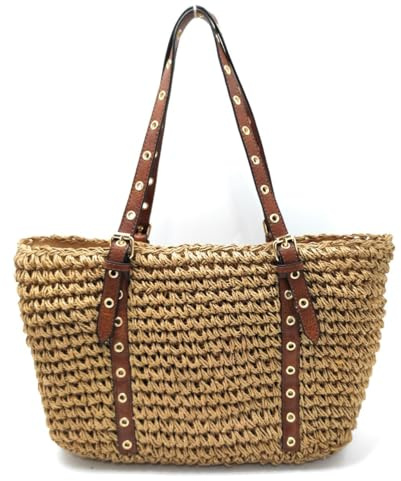 Faylinn Bolso Mujer Verano | Bolso Rafia Mujer | Bolsos Tejidos Crochet - Moda Playa Verano 2024 - Bolsos de Playa de Paja