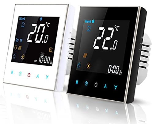 BecaSmart BAC-3000ELW Termostato programmabile Quattro tubi per climatizzatore Ventilconvettore con connessione WiFi per supporto Intelligent Voice Quattro tubi, Bianco WIFI))