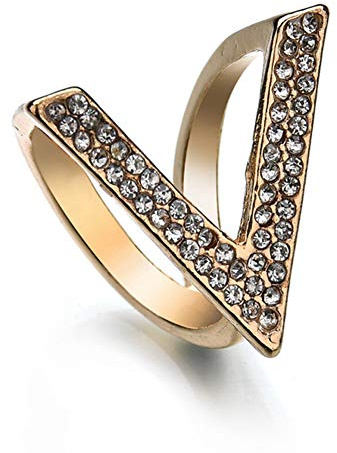 Ayrsjcl V Echarpe en Forme D' Enrouleur Foulards Boucle Porte-Pince Bijoux Accessoires Golden
