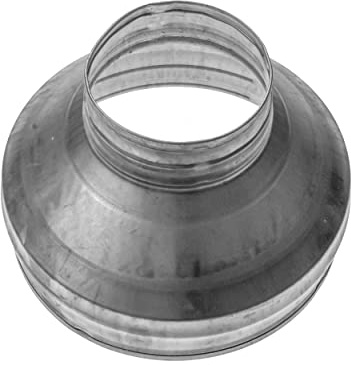 Metallo 200 a 100 mm Riduttore di Condotto Tondo in Acciaio Zincato per Tubo di Raccordo (Scarico e Sfiato) - Riduzione Accoppiamento