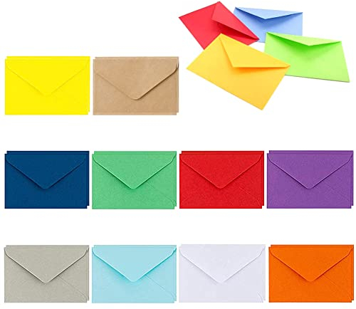 Mini Umschläge,Umschläge Bunt,Mini Briefumschläge,Farbige Briefumschläge,Farbige Umschläge für Geschenke,für Geschenkkarte Hochzeit,Geburtstag Party Supplies Weihnachten (20)