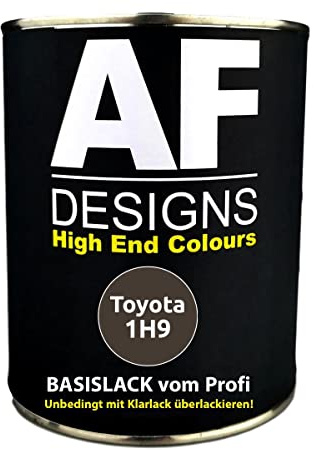 Alex Flittner Designs 1L für Toyota 1H9 Mercury Grey Metallic Spritzfertig | 1L Autolack für Toyota 1H9 Mercury Grey Metallic