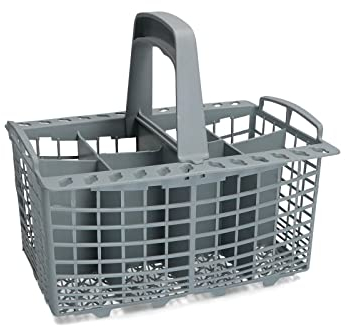 Anakel Home Recambio Cesta Universal de Lavavajillas CO0094297 compatible con Indesit, Ariston, Bosch, Siemens... | Cesta Portacubiertos para Lavaplatos 24x22x18cm, Gris, 8 Compartimentos