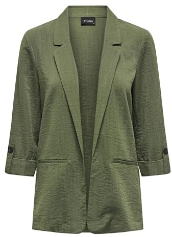 ONLY Damen Onlmarsa 3/4 Blazer WVN Noos Longblazer, Kalamata/Detail:Melange, S