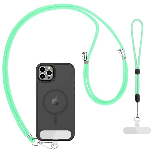 CACOE Phone Lanyard, Adjustable Crossbody Cell Phone Strap with Wrist Strap | Neck Strap x1, Wrist Strap x1, Pads x2, Anti-theft, Easy Charging, Tool-free installation,for most full-cover phone case