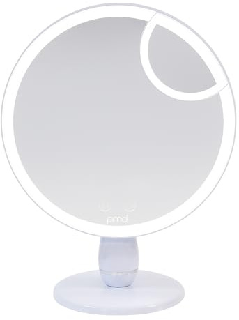 PMD Reflect Pro - Premium Beauty LED Mirror with TriLume Technology & Handheld Capabilities - Three Light Modes - 360° Rotation, 90° Tilt, & 5x Magnification - Travel Ready