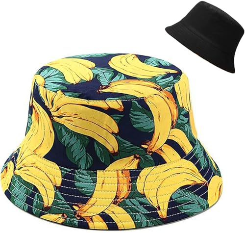 Malaxlx Damen Fischerhut Bucket Hat Anglerhut Sonnenhut Reversibel Fischerhüte Sommerhut Faltbarer Strandhut Draussenhut