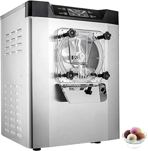 Gelatiera Elettrica Commerciale da 1400 W, Gelatiera da Banco per Servire Rigido Monogusto da 4,3 Litri con Pannello Touch Screen a Pulizia Automatica Resa 16-20 L/H, per Snack Bar Ristorante