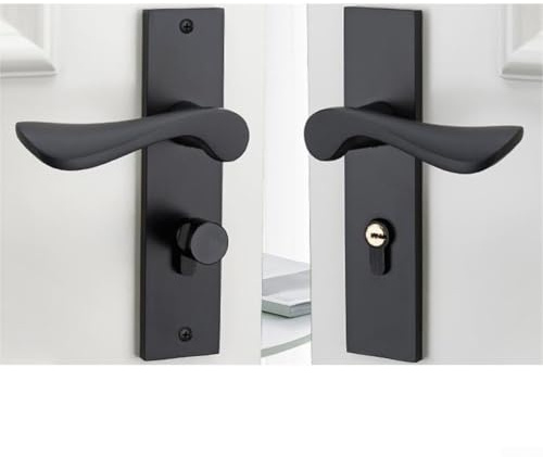HpLive Maniglia per porta con serratura e chiave, maniglia per interni ed esterni per tutti i tipi di porte