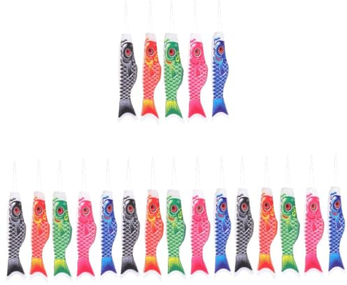 PHENOFICE 20stücke Teiliges Japanische Karpfen Flaggen Dekorative Windsock Streamer Für Garten Restaurant Und Festivals Windrichtungsanzeiger Für Jede Jahreszeit
