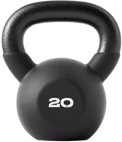 Kettlebell-Gewichte Fitness-Wettkampfgerät Aus Gusseisen Für Frauen Kugelgewicht, Ganzkörperformung/Po-Training, Trainingsgerät Für Zuhause/Fitnessstudio(Black-20kg)