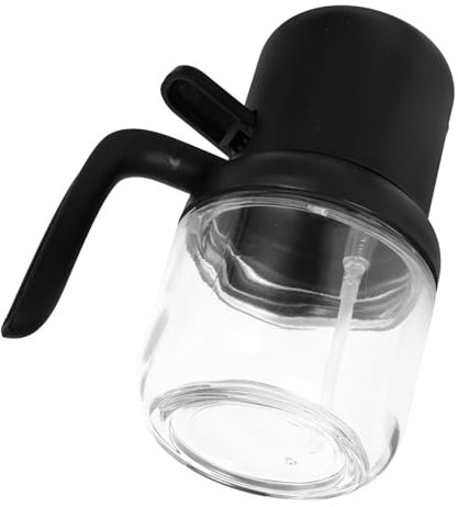 OKUMEYR Oil Spray Bottle for Cooking 180ml Glass Oil Dispenser Bottle Refillable with Press Pump for Kitchen Air Fryer Baking and Grilling Use