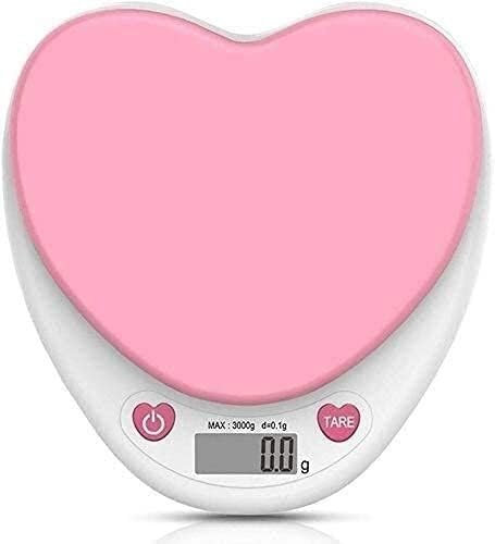 HPTHLY Bilancia Elettronica da Cucina, Bilancia Digitale, Bilancia da Cucina Digitale con Display, Bilancia da Cucina, Portatile, Rosa-5 kg/1 g