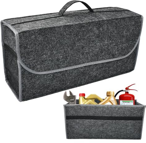 EUIEUT Organizer Bagagliaio Auto Organizer per Bbaule Auto Pieghevole Borsa Porta-Oggetti Aut o da Baule in Feltro organizzatore di Immagazzinaggio per Aut o per lo Shopping, il Campeggio, i Viaggi